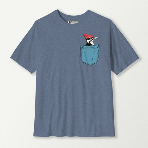 Pileated Woodpecker In Pocket T-Shirt