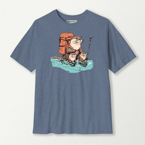 Otter Backpacker Family Fording River T-Shirt
