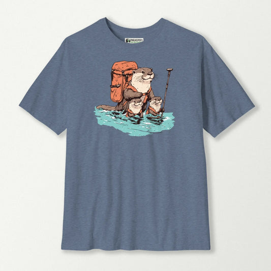 Otter Backpacker Family Fording River T-Shirt