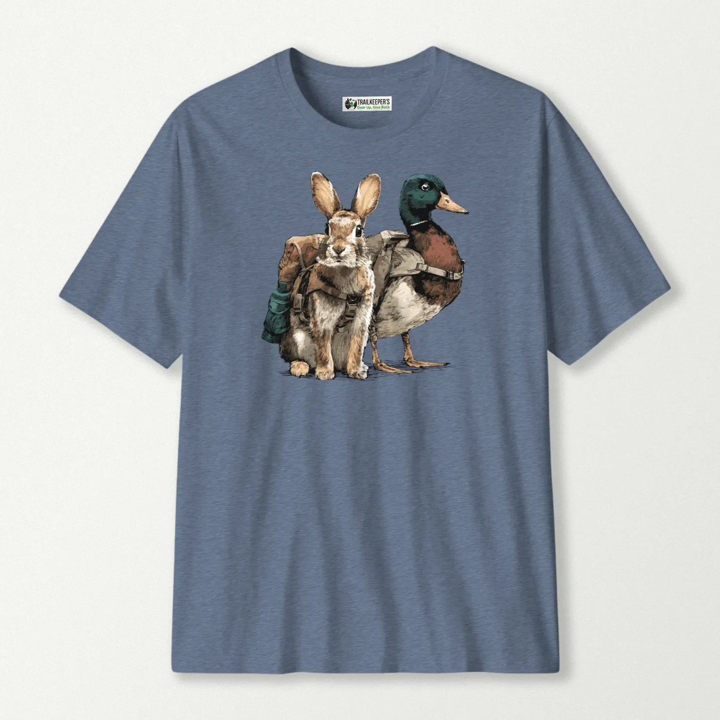 Rabbit And Duck Backpacker Buddies T-Shirt