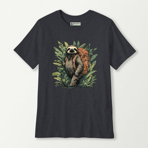 Sloth Backpacker In Forest Kids T-Shirt