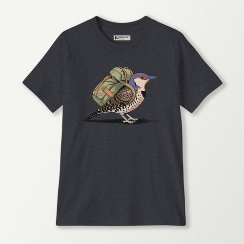 Female Flicker Bird Backpacker Kids T-Shirt