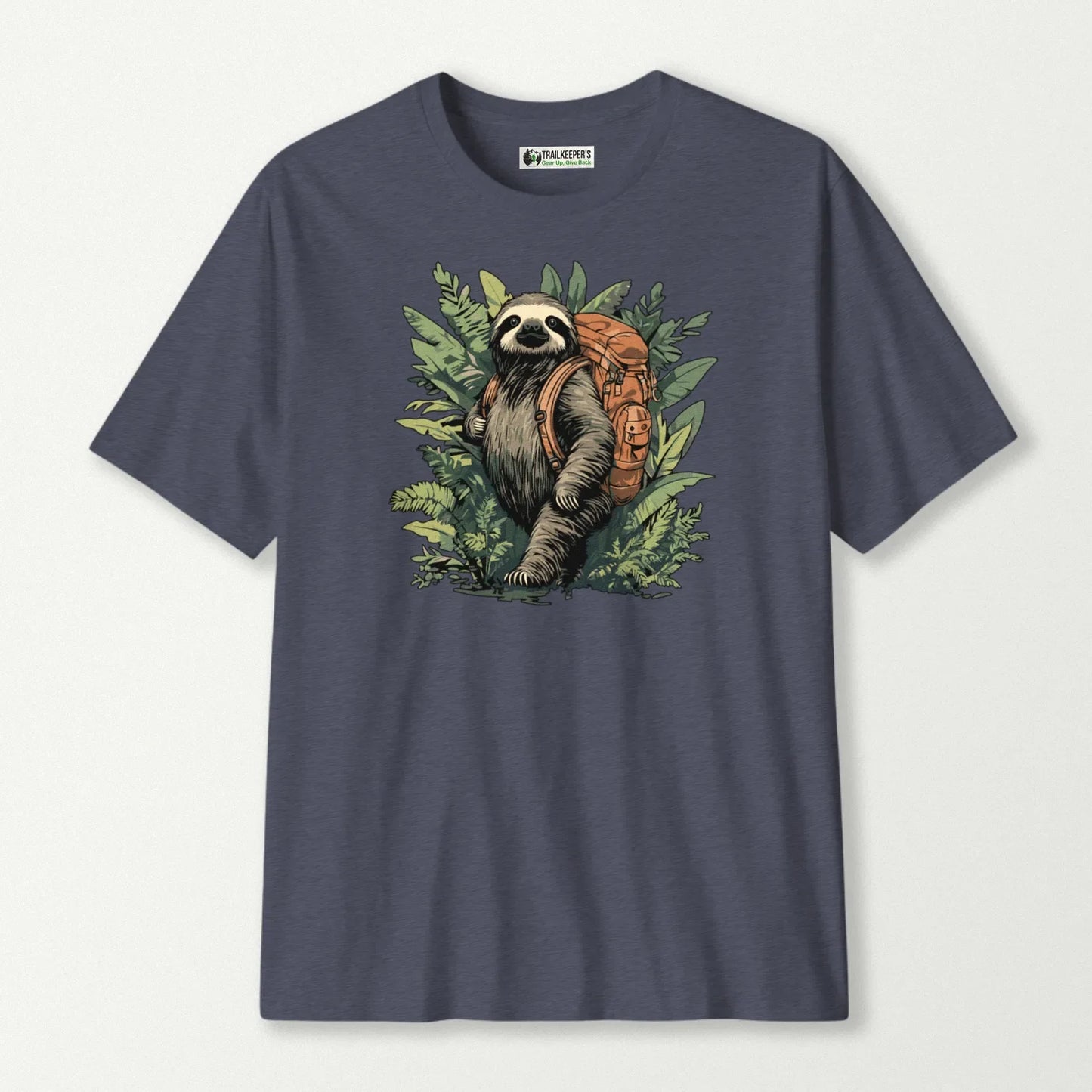 Sloth Backpacker In Forest T-Shirt