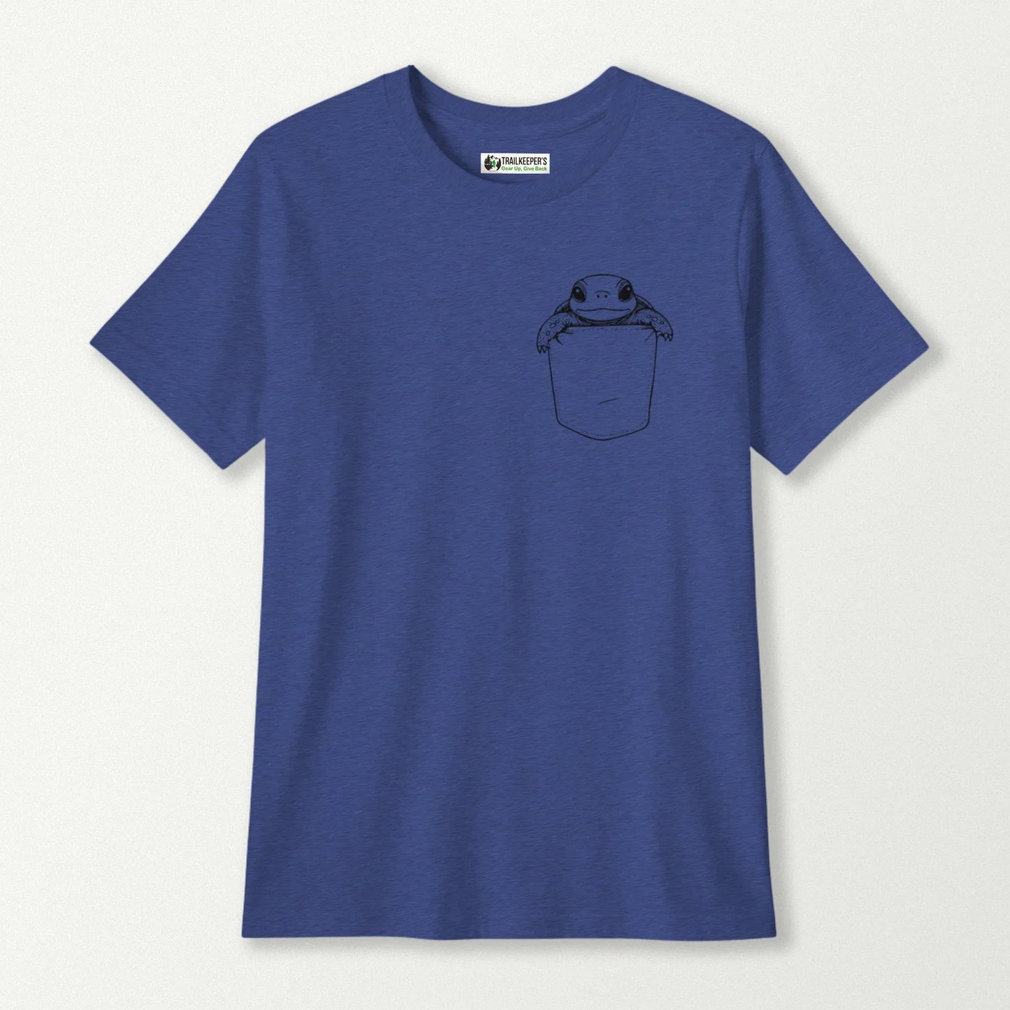 Turtle In Pocket Outline Kids T-Shirt