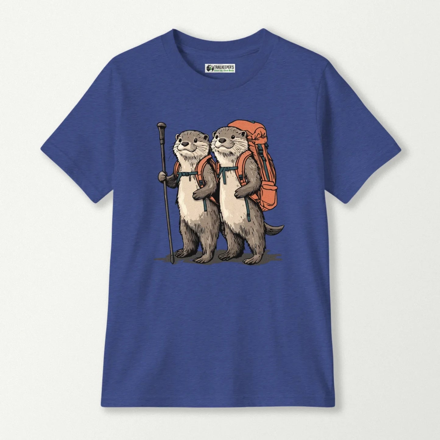 Otter Backpacker Couple Kids T-Shirt