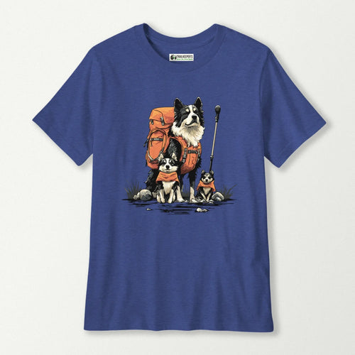 Dog Backpacker Family Kids T-Shirt