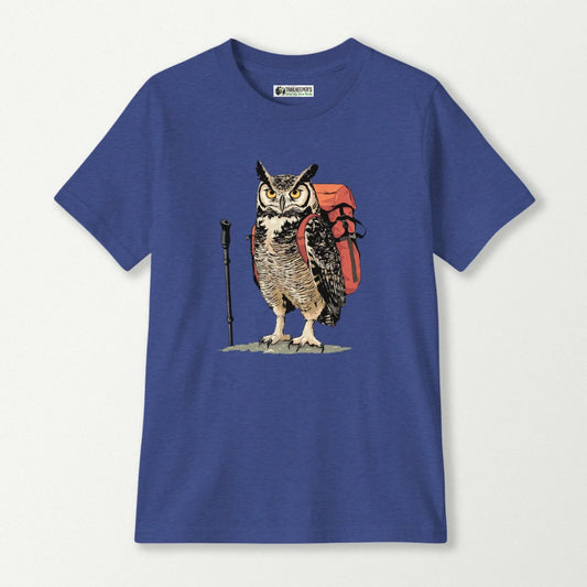 Great Horned Owl Backpacker Kids T-Shirt