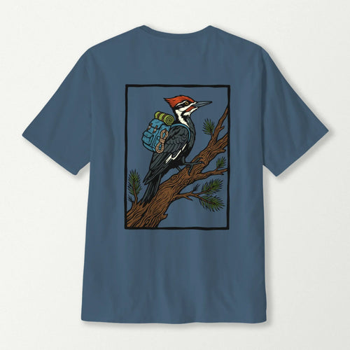 Pileated Woodpecker Backpacker On Branch T-Shirt