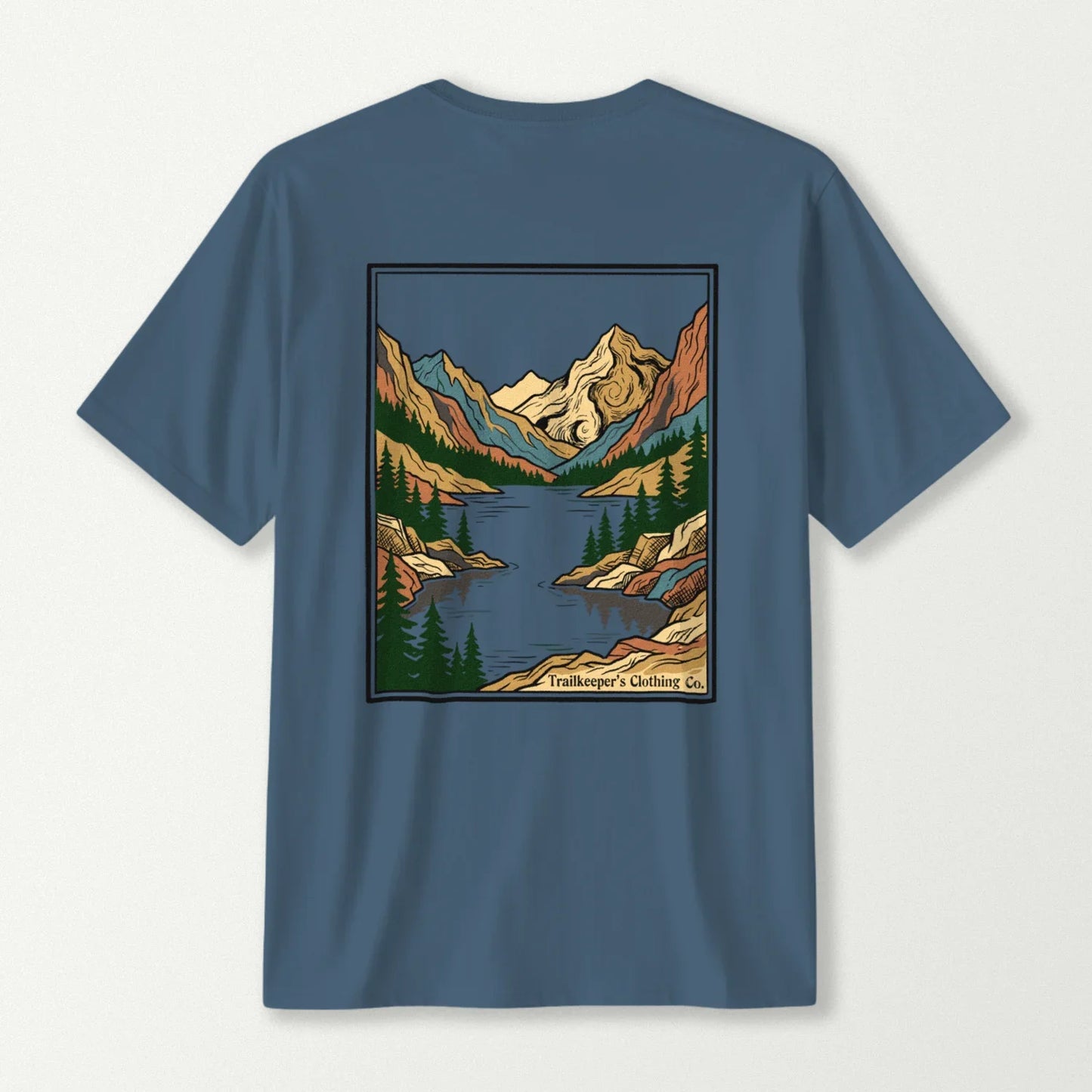 Mountain Lake View Reflection T-Shirt