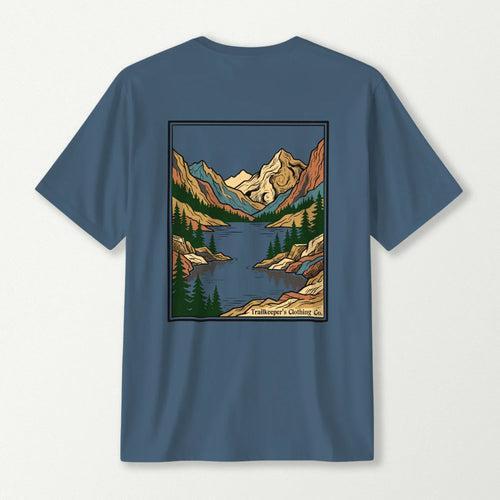 Mountain Lake View Reflection T-Shirt