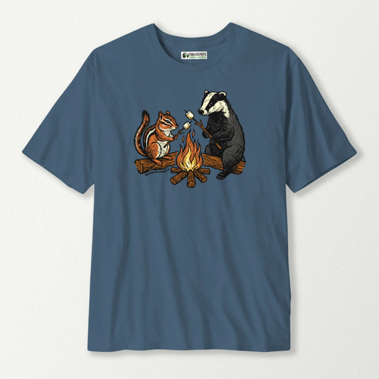 Chipmunk and Badger Marshmallow Roaster T-Shirt