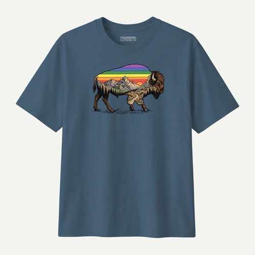 Rainbow Buffalo Mountain Range T-Shirt