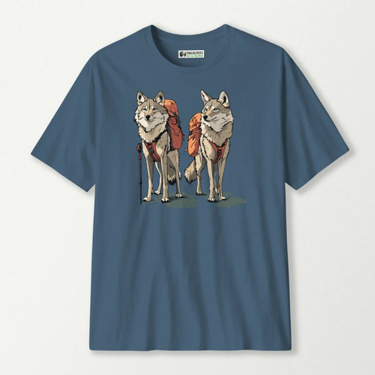 Coyote Backpacker Couple T-Shirt