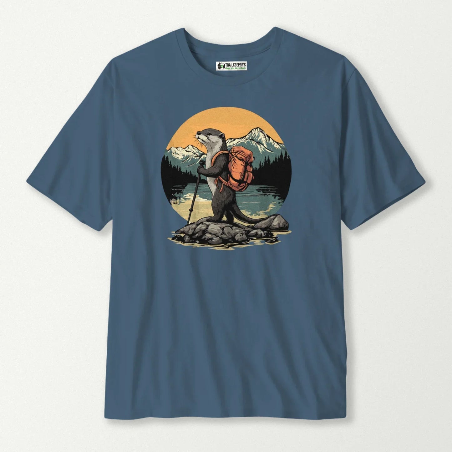 Otter Backpacker On The River T-Shirt