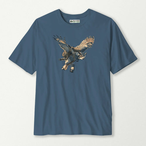 Great Horned Owl Lantern Carrier T-Shirt