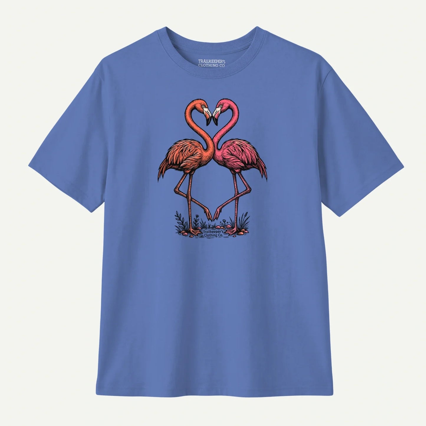 Flamingo Heart Couple T-Shirt