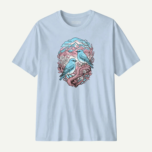 Mountain Bluebirds Scene T-Shirt