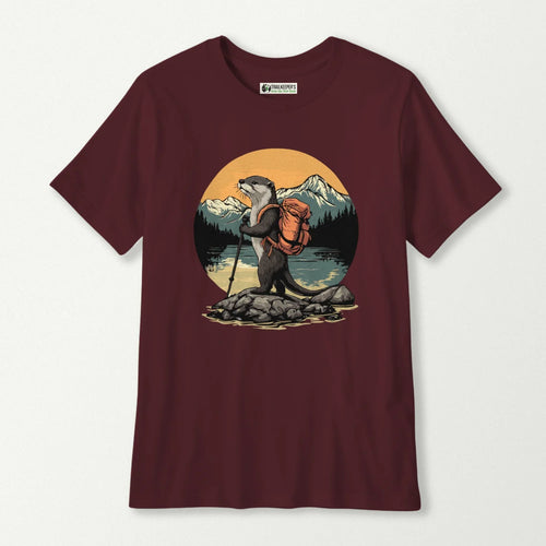 Otter Backpacker On The River Kids T-Shirt