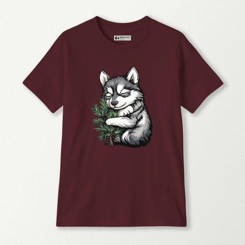 Husky Puppy Tree Hugger Kids T-Shirt