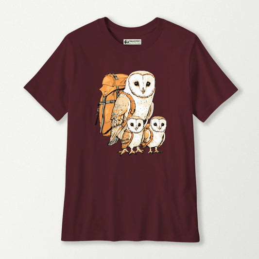 Barn Owl Backpacker Family Kids T-Shirt