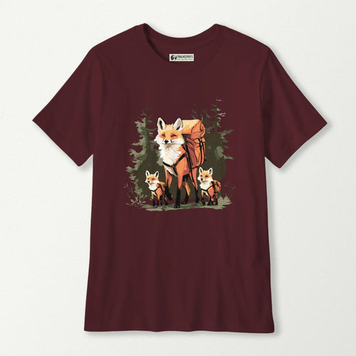 Fox Backpacker Family Kids T-Shirt