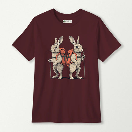 Rabbit Backpacker Couple Kids T-Shirt