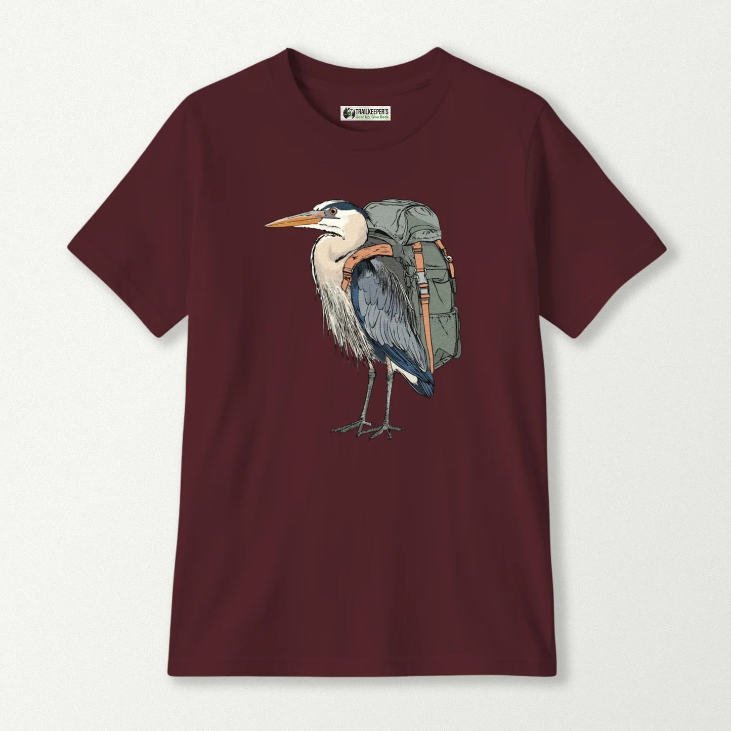 Blue Heron Backpacker Kids T-Shirt