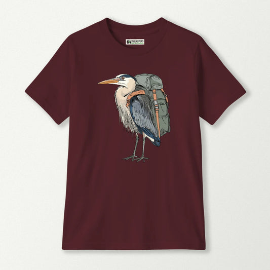 Blue Heron Backpacker Kids T-Shirt