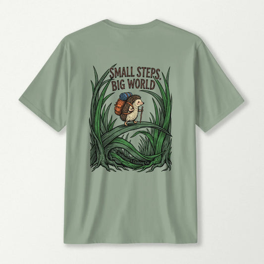Big World Hedgehog  Backpacker T-Shirt