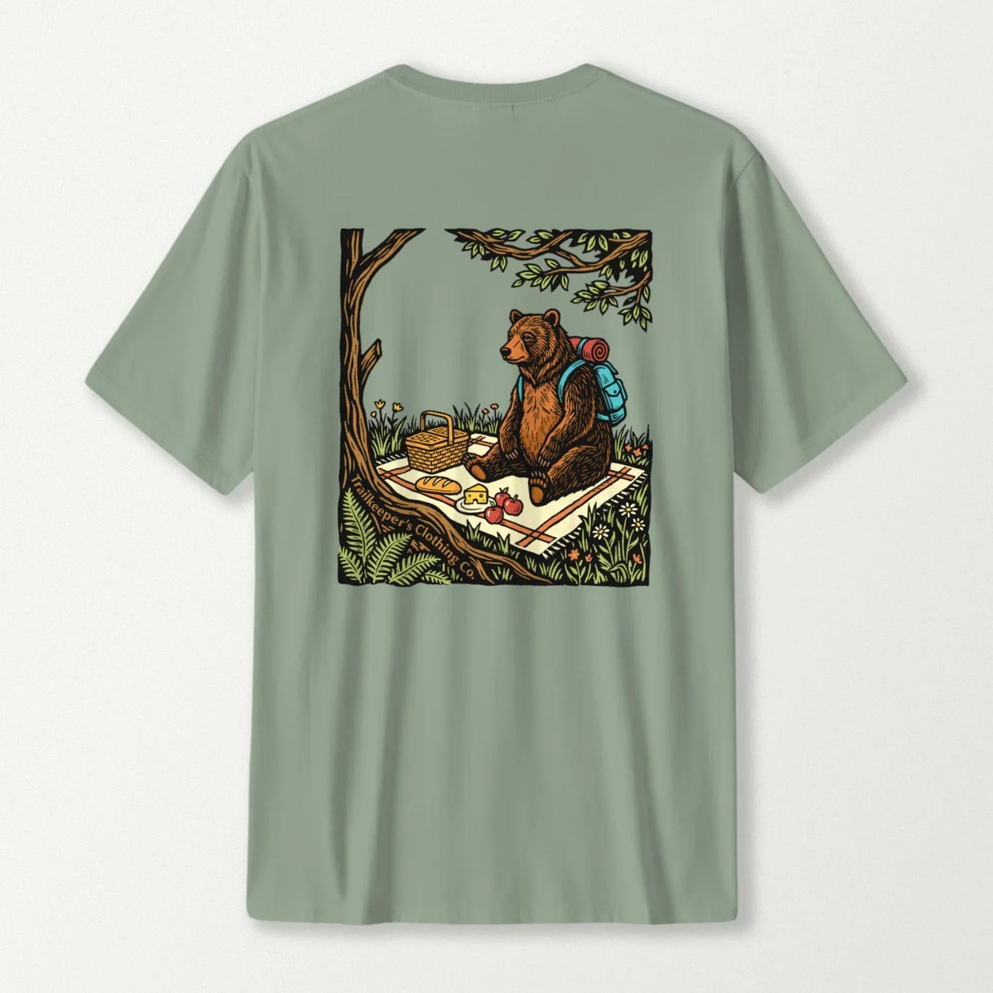 Picnicing Bear Backpacker T-Shirt