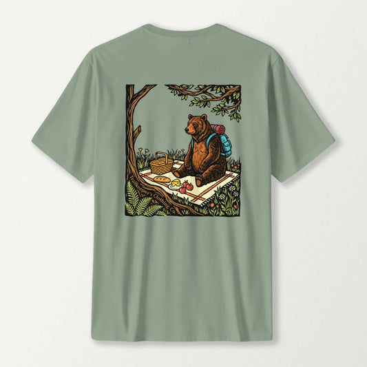 Picnicing Bear Backpacker T-Shirt