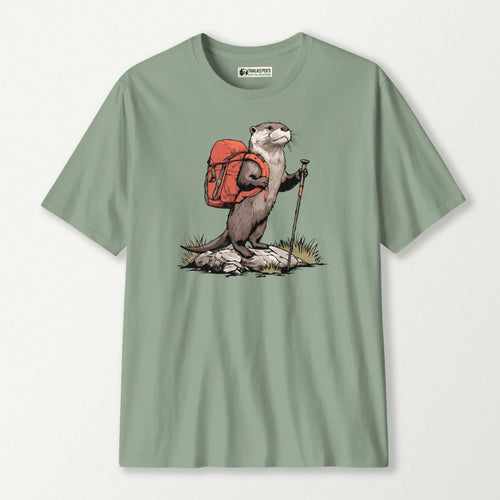 Otter Backpacker On Rock T-Shirt