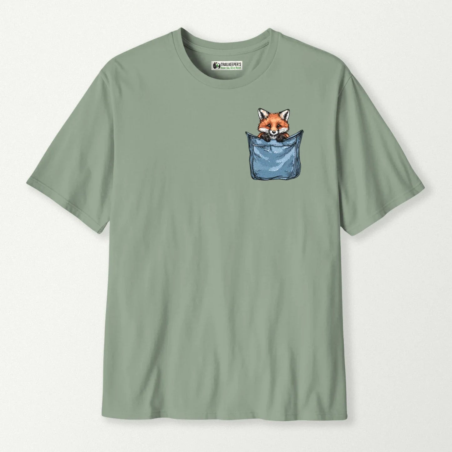 Red Fox In Pocket T-Shirt