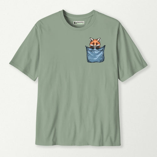 Red Fox In Pocket T-Shirt