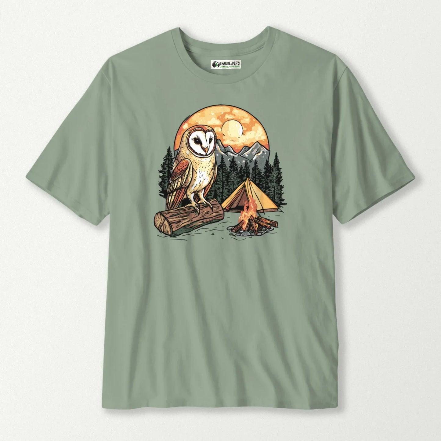 Barn Owl Camping T-Shirt