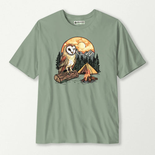 Barn Owl Camping T-Shirt