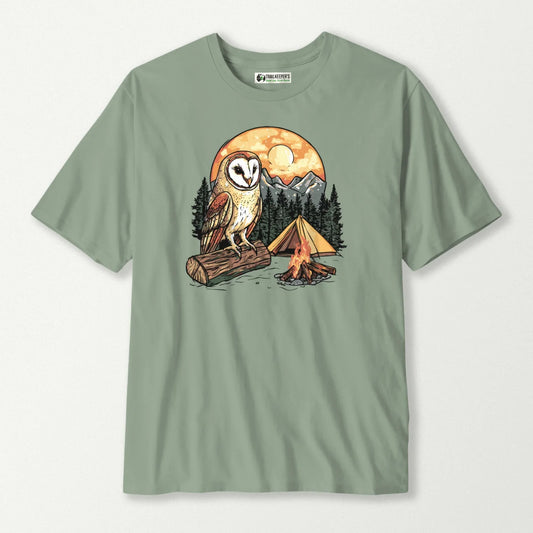 Barn Owl Camping T-Shirt