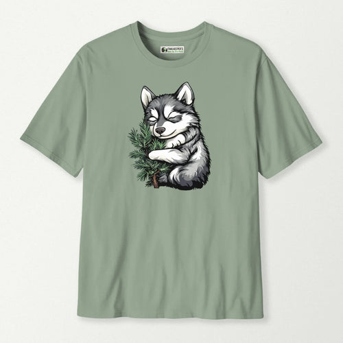 Husky Puppy Tree Hugger T-Shirt