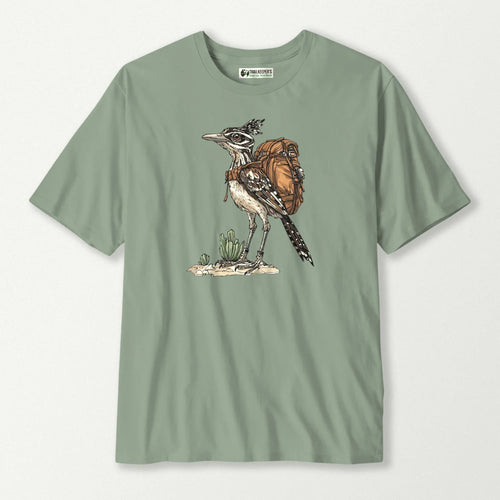 Roadrunner Backpacker In Desert T-Shirt