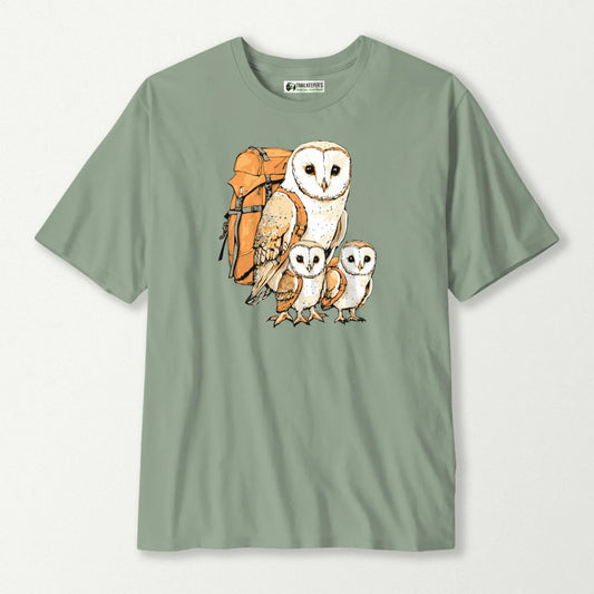 Barn Owl Backpacker Family T-Shirt