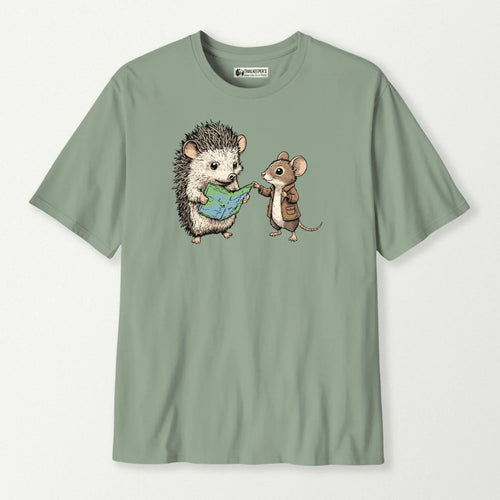 Hedgehog Navigator With Field Mouse T-Shirt